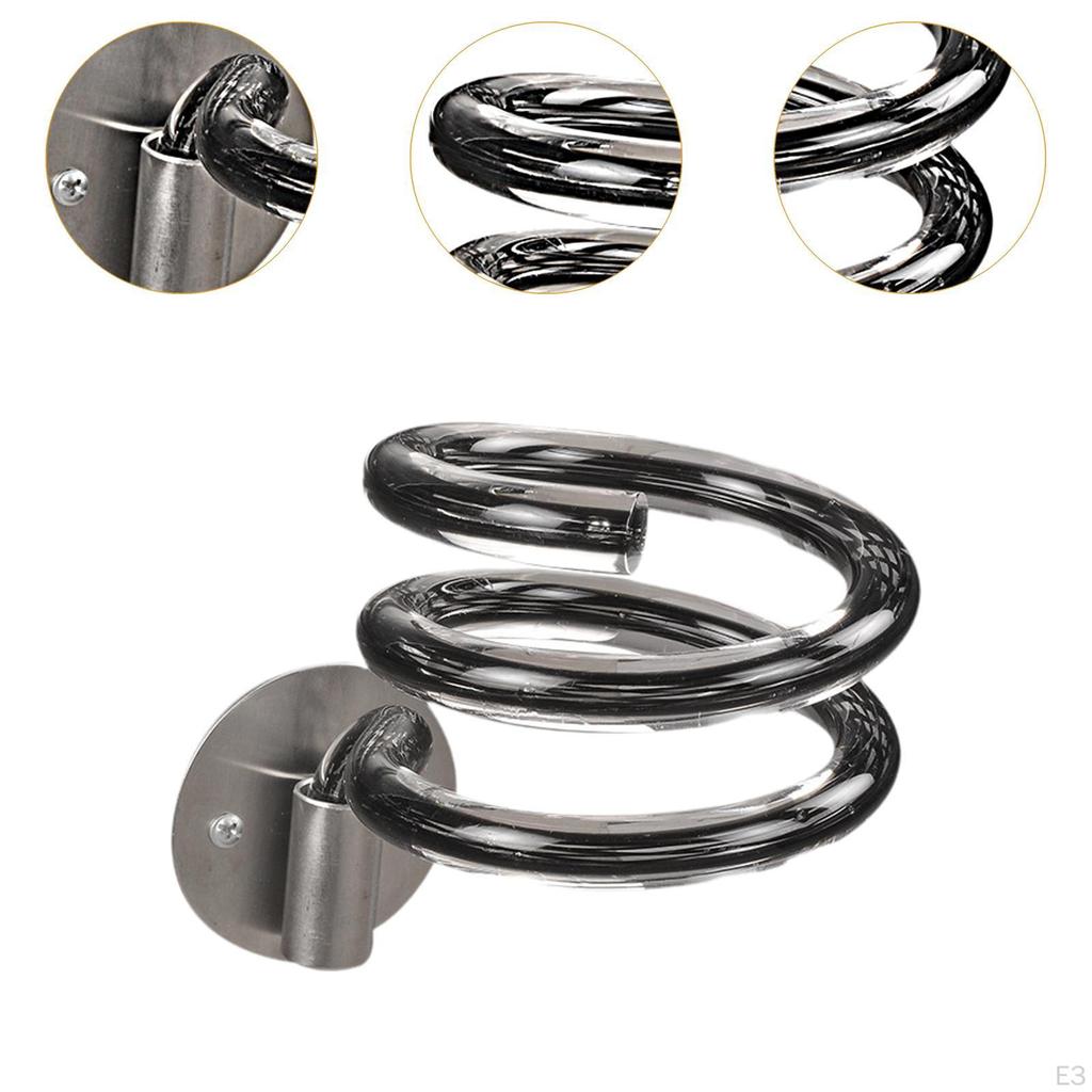 Hair Dryer Holder Blow Rack Wall Mount Bracket Stand for Barbershop Salon Shower Room