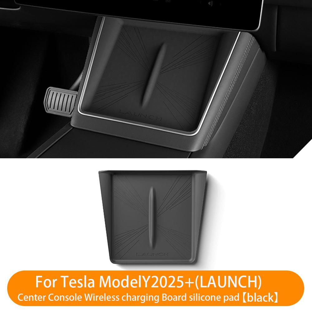 Silicone Wireless Charging Pad For Tesla Model Y Juniper 2025 Launch Anti Fouling Dustproof Decoration Charging Mat