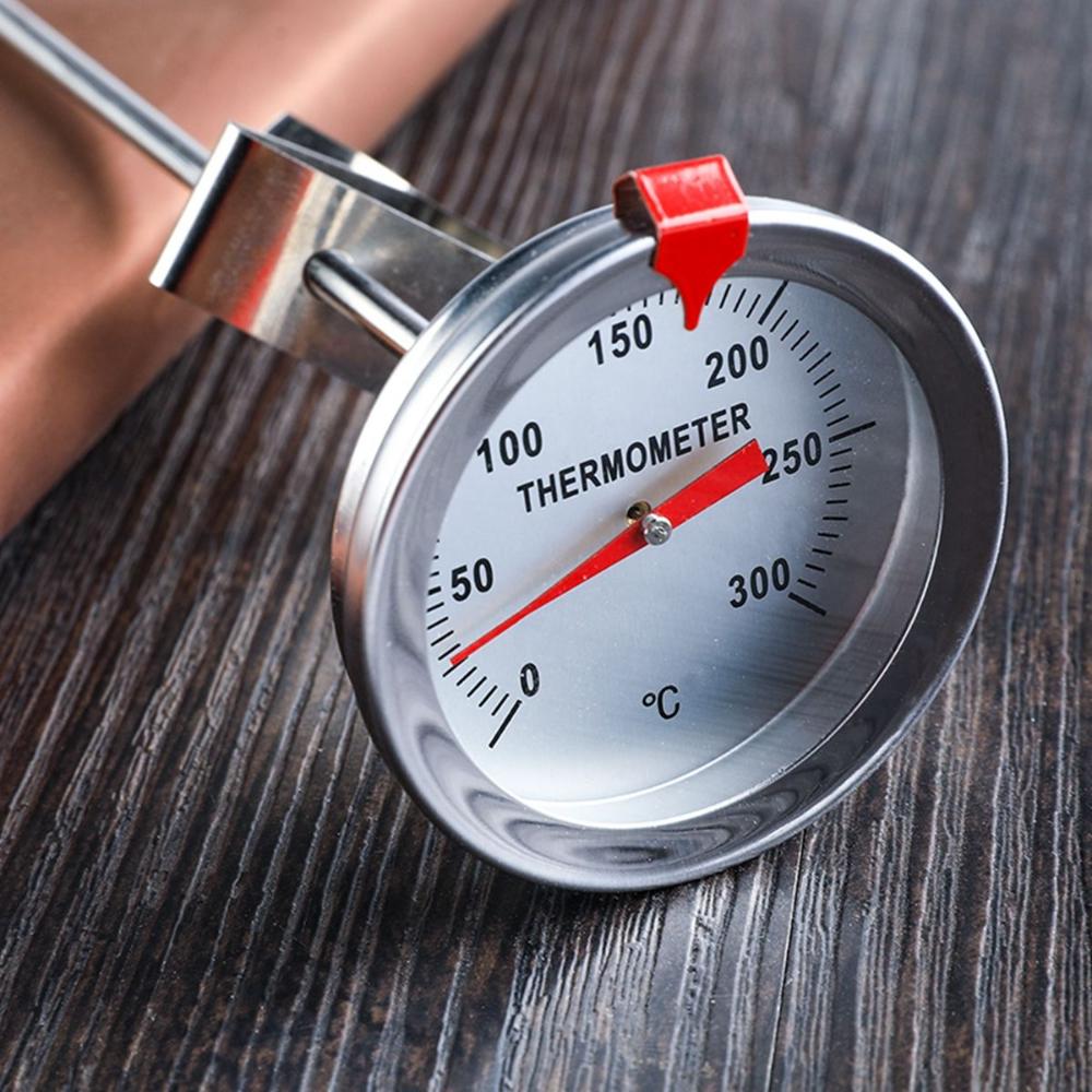 Frying BBQ Grill Oven Temperature Gauge Food Thermometer Stainless Steel Stem With Instant Read