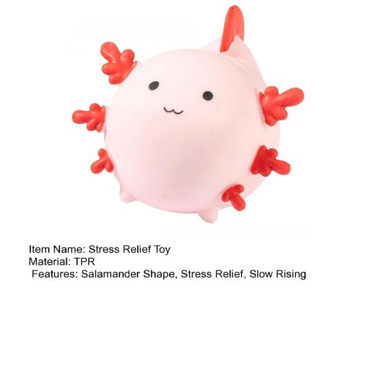Mini Salamander Stress Ball Slow Rebound Salamander Shape Anxiety Relief Toy Decompression Animal Fidget Toy