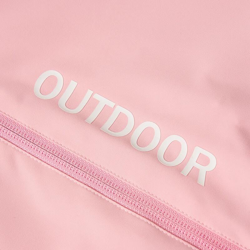 ERKE Girls' Hooded Thickened Zipper Windbreaker Jacket