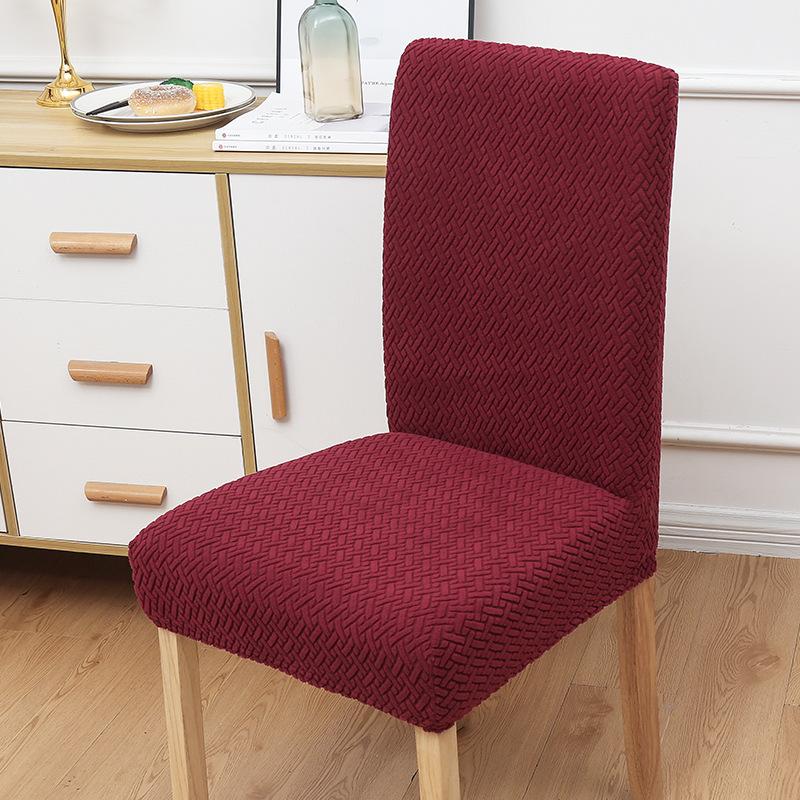 High-elasticity Checkered Backrest Chair Cover Anti-cat Scratch Simple Modern Spring Autumn Thickened Dining Table Chair Cover