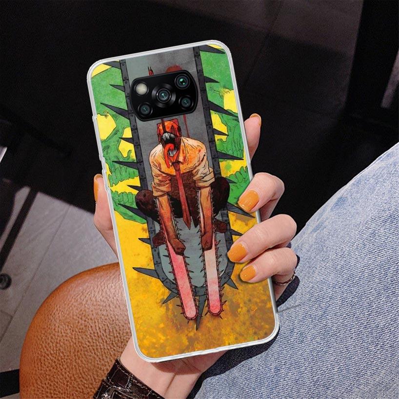 Anime Chainsaw Phone Case For Xiaomi Poco X7 X6 X5 Pro F7 Ultra Redmi 15C 15 13C 13 12C 12 10 10A 10C 9 9A 9C 9T Cover Poco X7 X