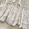 Dimanaf 2025 New Tees Summer Women Beach T-Shirt Basic Fashion Tops Lace Tees Casual Loose White