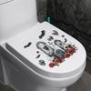 Halloween Tombstone Terrifying Skull Bathroom Toilet and Toilet Stickers for Beautification and Decoration
