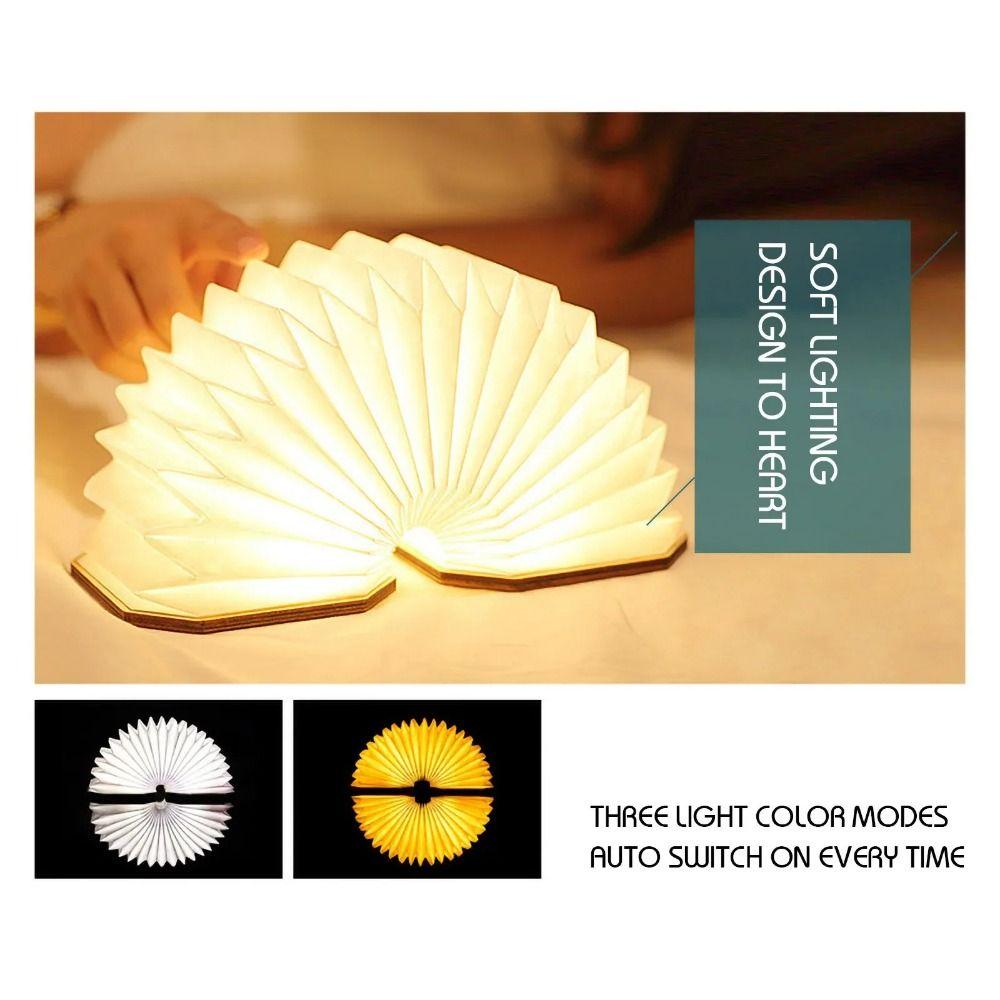 2 Colors Lights Folding Book Lamp with Detachable Hand Strip 3D Creative Paper Lantern  Living Room