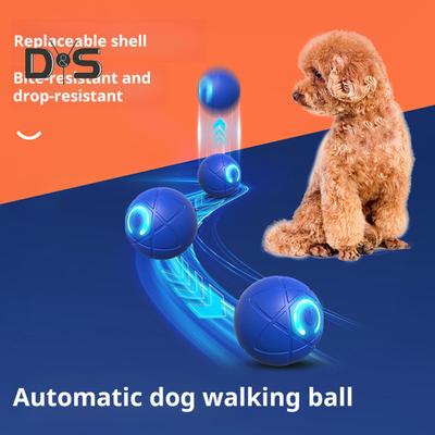 Springball für Haustiere mit LED-Licht, gegen Langeweile und Stress, intelligenter interaktiver Spielzeugball für Katzen und Hunde, wiederaufladbar über USB, elektrisch, automatisch bewegter Schüttelball für Haustiere