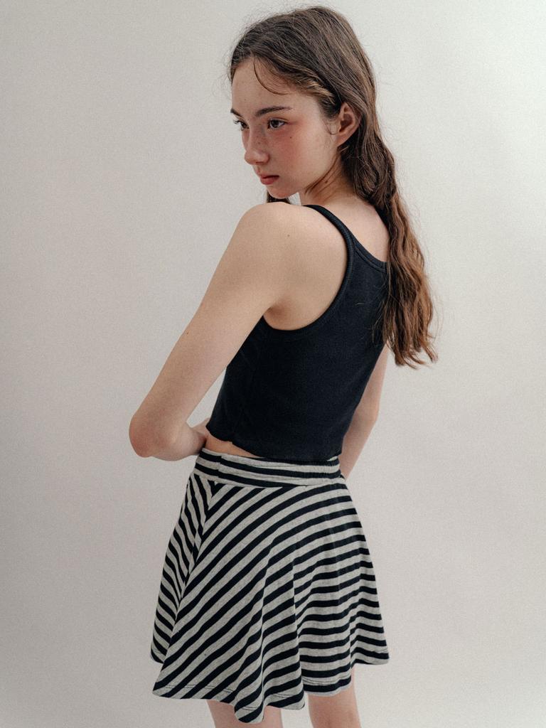 VISUS Rib Crop Sleeveless_Black
