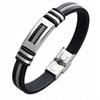 Silver Men' Bracelet Titanium Black Bracelet Gift for Men