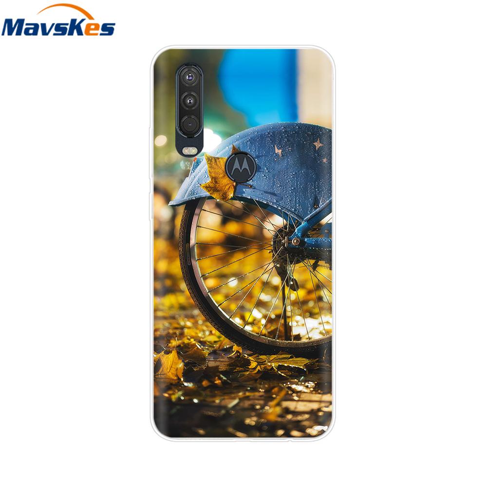 

Для Moto One Action Чохол М який ТПУ Силіконовий Задній Чохол Для Motorola Moto One Vision OneAction Чохол для Телефона Захисний Модний Coque Moto One Action