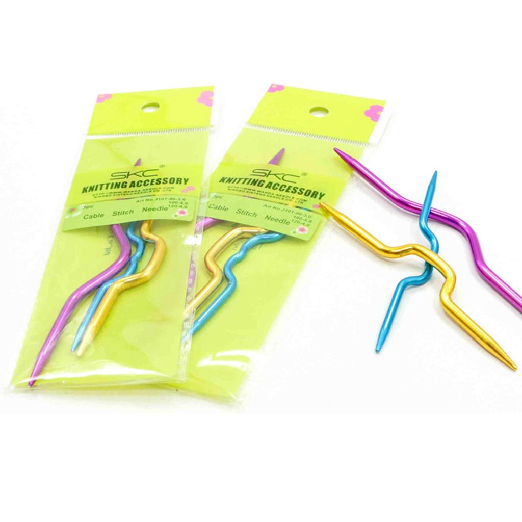 Knitting Set Aluminum Cable Stitch Holder Smooth Crochet Hooks for Knitting Yarn Needle Accessories
