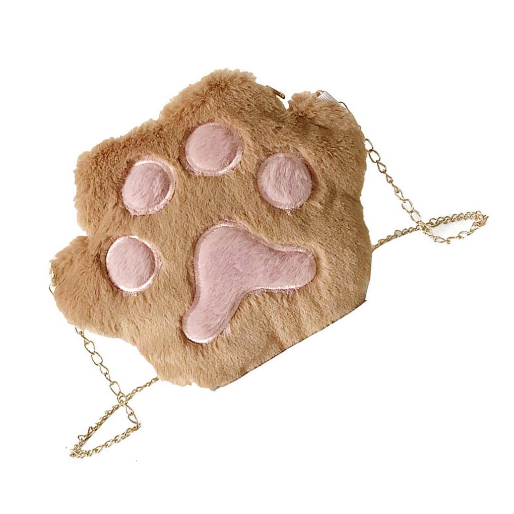 Милая плюшевая сумочка для девочки мультяшная сумка через плечо с цепочкой в виде животного сумки на плечо для телефона и мелочей для путешествий на открытом воздухе 527₽
