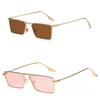 2pcs Women Fashion Metal Frame square outdoors Eyewear Shades Sunglasses For Women Men Glasses