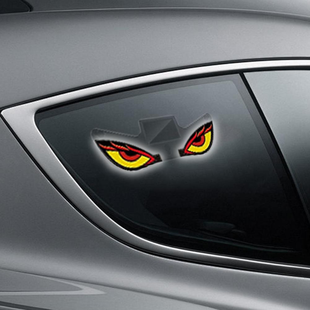 Car Warning Light Devil Eye Ambient Lamps Rear Window Anti Rear End Signal Lights Dynamic Expression Neon Lamp Car Accessories Neon Lights 4