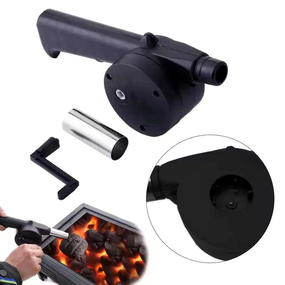 

Outdoor Barbecue Fan Hand-cranked Air Blower Portable BBQ Grill Fire Bellows Tools Picnic Camping Accessories Barbeque чорний