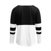 Nuove Magliette Casual a Strisce con Zip e Maniche Lunghe da Donna Taglie Forti