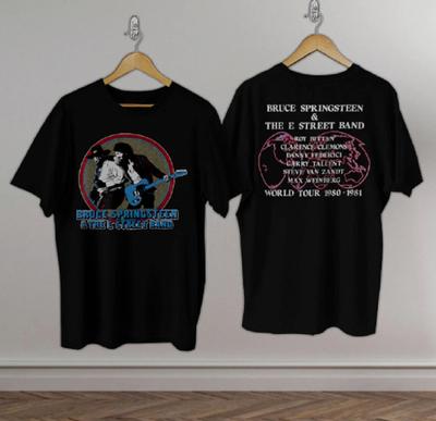 Bruce Springsteen and The E-Street Band Vintage 1981 Double Sided T-Shirt