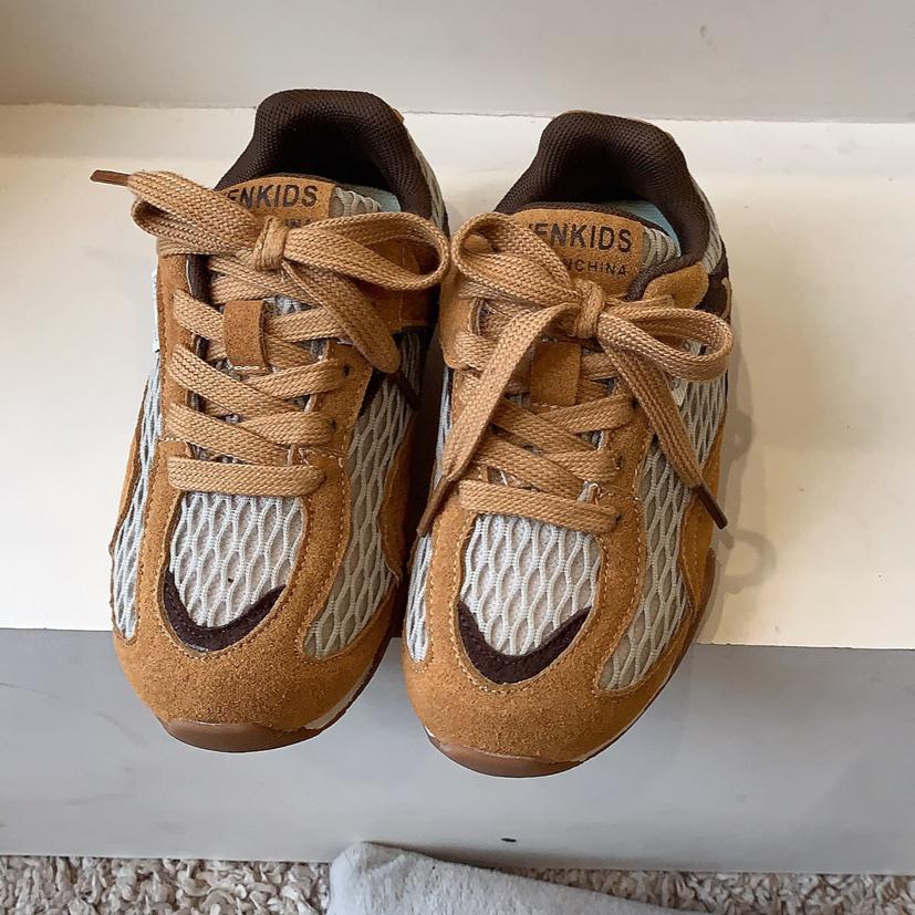 Spring and Autumn Retro Children's Shoes Mesh Breathable Sports Shoes Girls' Dad Shoes Boys' Running Shoes