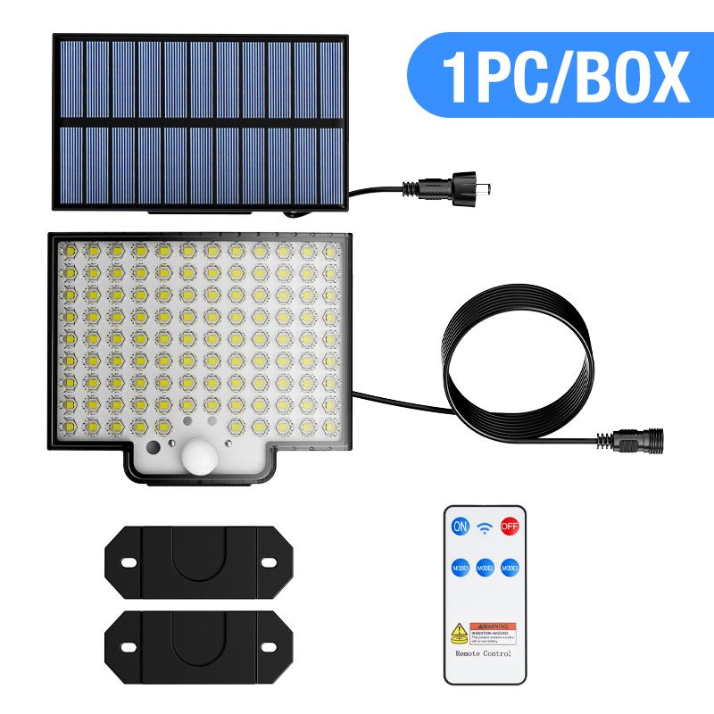 Solar Light 106LED Outdoor Courtyard Light Remote Control Split Body Human Sensing Terrace Balcony Outdoor Lighting