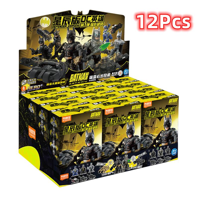 1/12Pcs Blokees DC Hero Batman Building Block Stitching Toy Batman Batmobile Action Figure Collectible Child Christmas Gift
