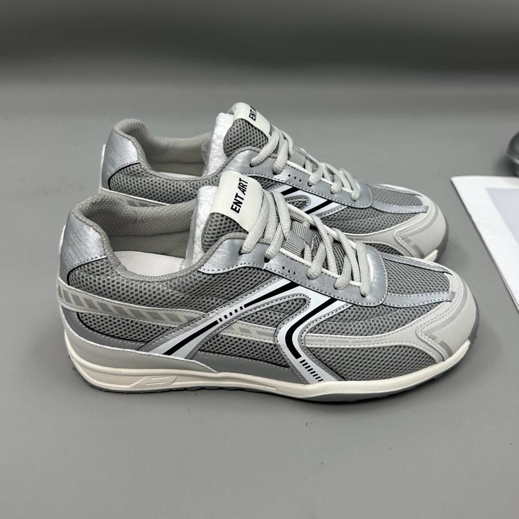 Leather platform Forrest Gump shoes women's 2025 autumn new mesh breathable lightweight sports casual jogging running shoes