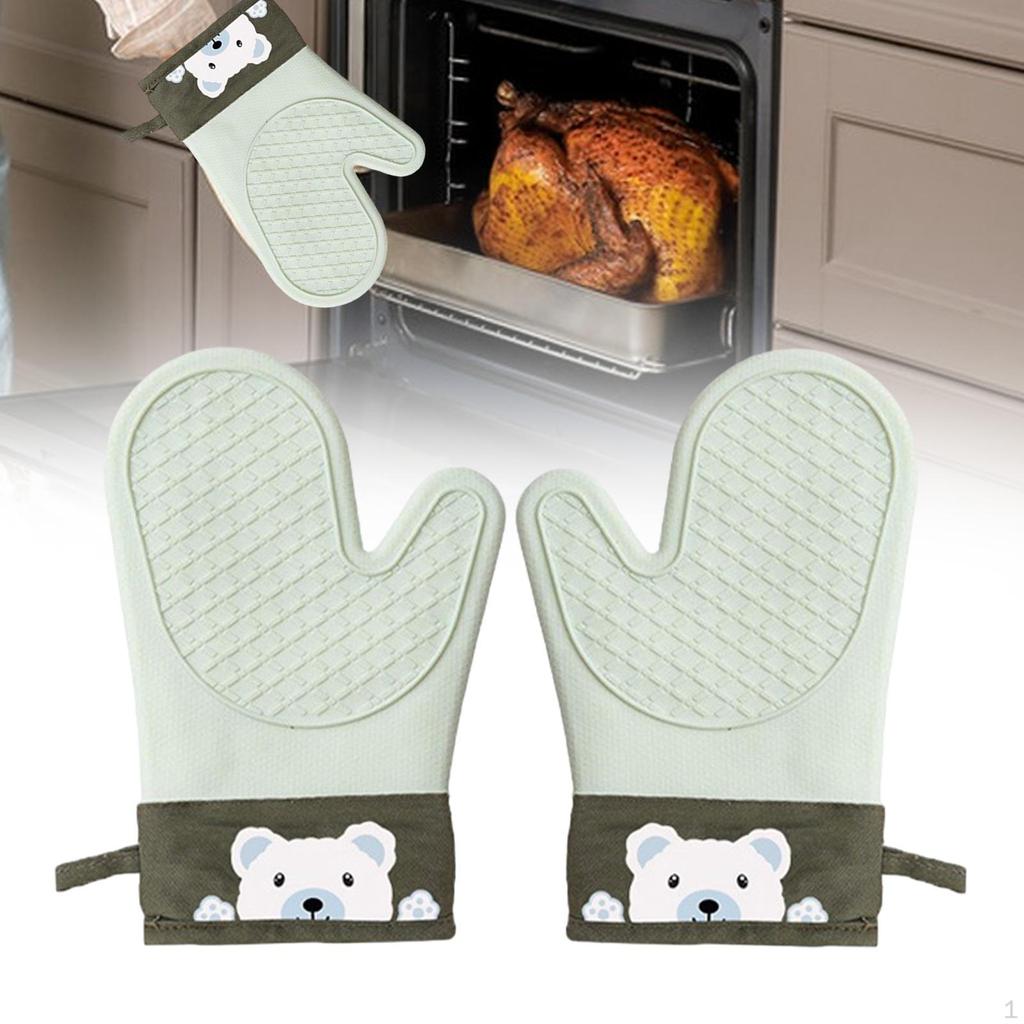 Heat-Resistant Oven Mitts Set for Cooking And Baking