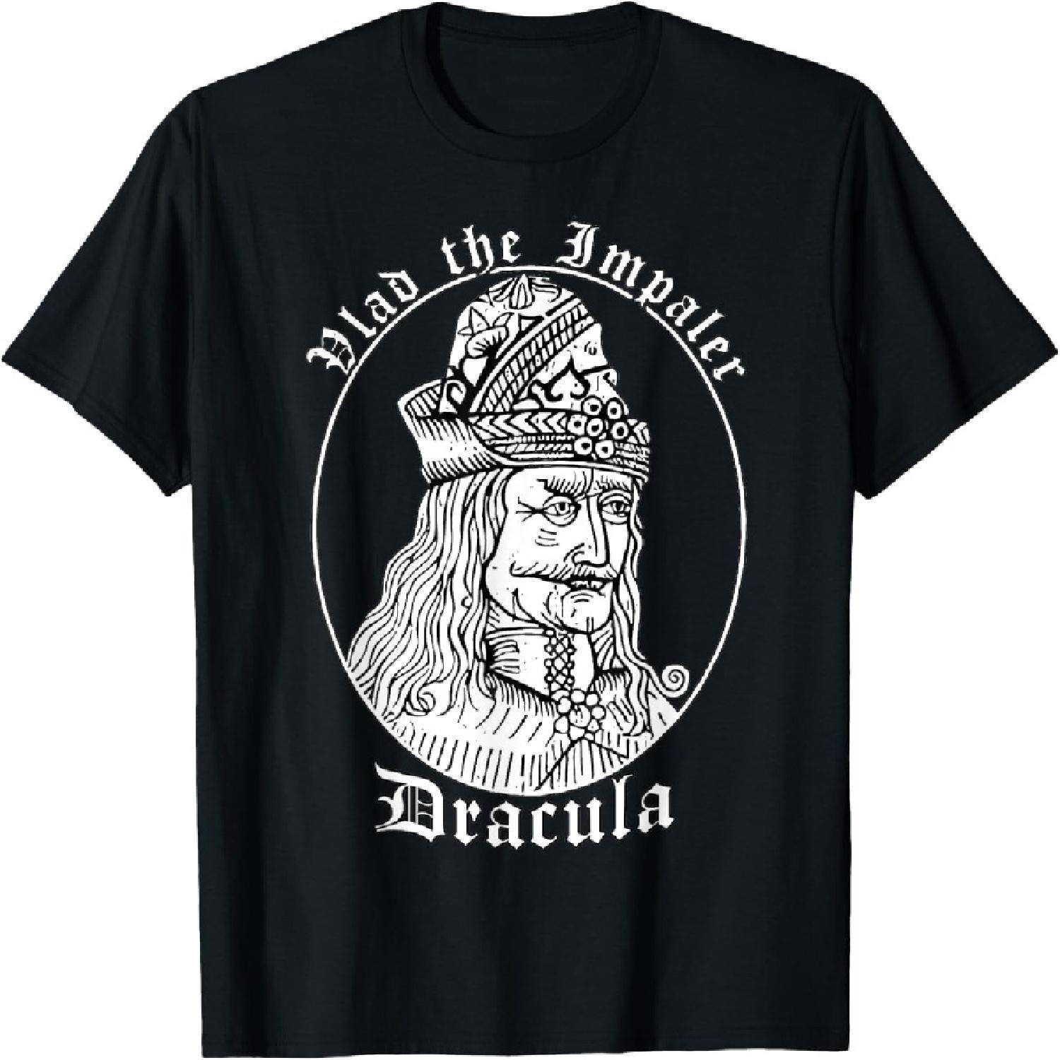 Vlad the Impaler Dracula Occult Grungy Horror History Figure T-Shirt S