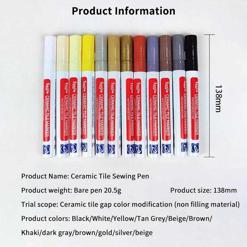 5 Color White Waterproof Tile Marker Grout Pen Wall Seam Pen For Tiles Floor Bathroom Decontamination Seam Repair Tools