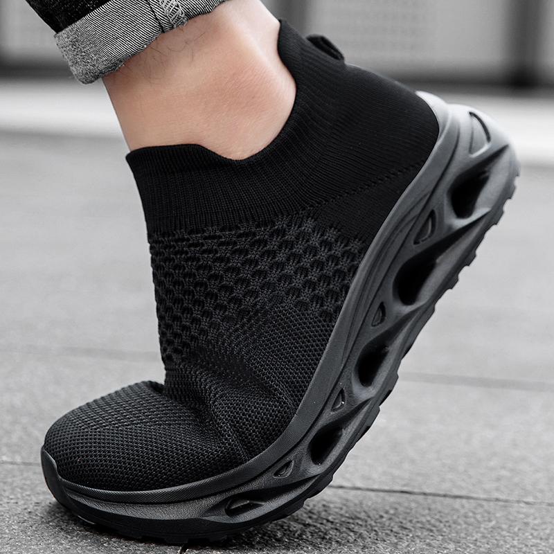 TUINANLE Men's Wide Toe Minimalist Sports Shoes Breathable and Comfortable Barefoot Shoes Breathable Black Fitness Running Women's Sneakers