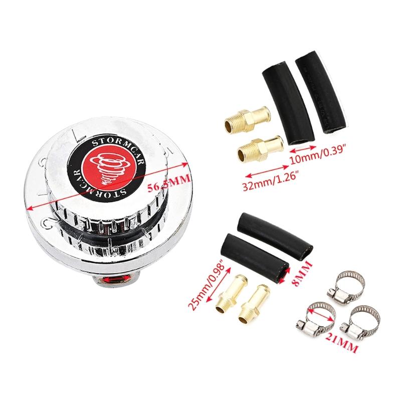 Adjustable 1-5Psi Fuel Pressure Regulator 8mm 10mm Hose Kit For Carburetor