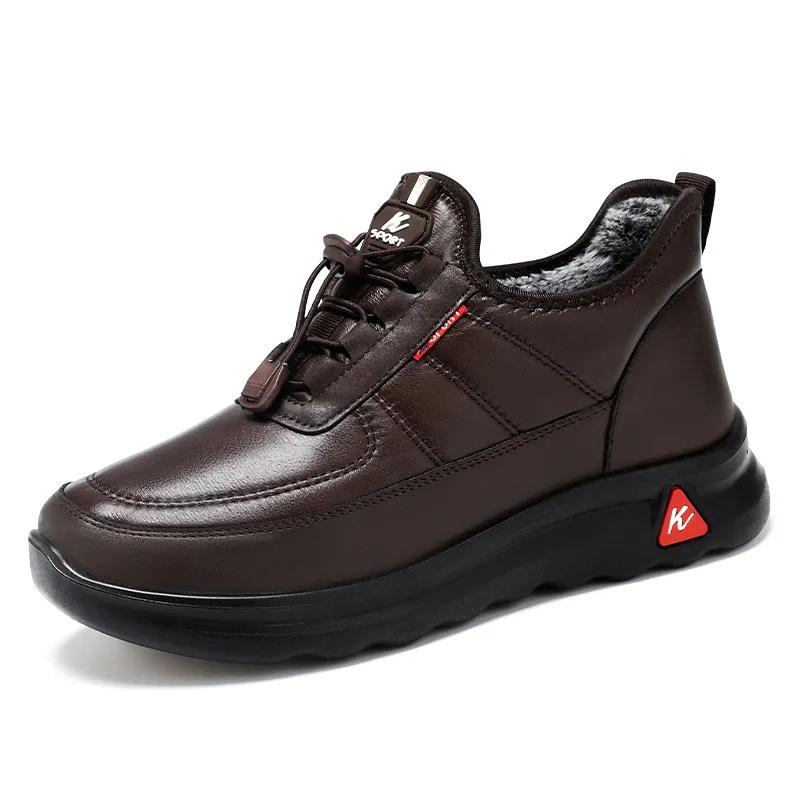 

Модні Зимові Шкіряні Чоловічі Чоботи з Хутром Чоловічі Ділові Бавовняні Чоботи Повсякденні Теплі Снігоходи Нековзкі Чоловічі Чоботи для Відпочинку Bota Masculina 44