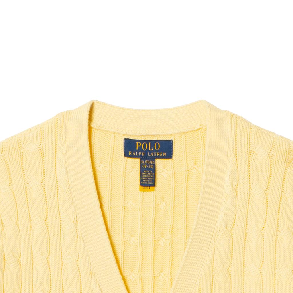 Polo Ralph Lauren Cable Knit Cotton V-Neck Cardigan Kids sweaters 323925717-501
