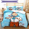 Juego de Ropa de Cama de 3 Piezas Las Aventuras de Tintín Cierre de Funda Nórdica Incluye 1 Funda Nórdica y 2 Fundas de Almohada, Suave y Cómodo para Todas las Estaciones.