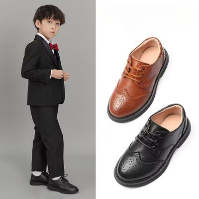 Nuove scarpe da ragazzo in pelle comode e morbide, scarpe da ginnastica britanniche nere