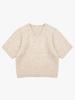 Saengleogsyu Ballon Kurzarm Strick Beige