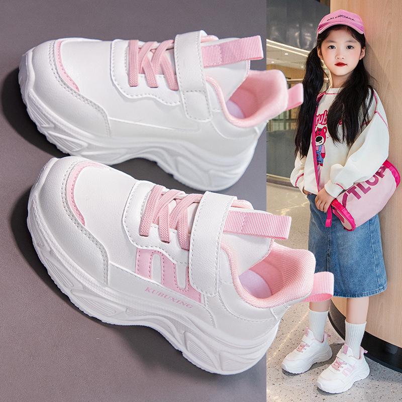 

Детские водонепроницаемые кожаные кроссовки - 2024 Повседневная обувь на мягкой подошве для мальчиков и девочек, Весенне-осенние кроссовки для бега для детей старшего возраста Size 26-31, Pack of 6 Pairs