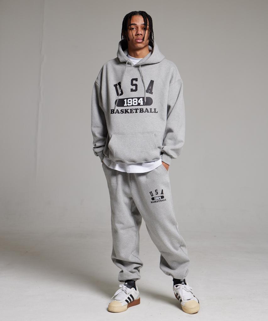 CREAM SODA LAB Usa Logo Training Jogger Pants Grey Black