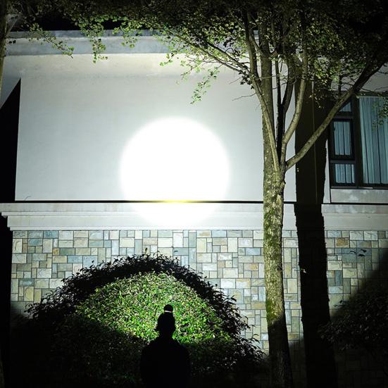 Head-Mounted Camping Headlight Long Battery Life Plastic Powerful Function LED Headlamp for Outdoor