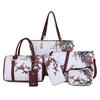 2023 Fashion New Handbag Women's Boston Bag Ink Print Shoulder Bag Six Piece Set Mother Bag