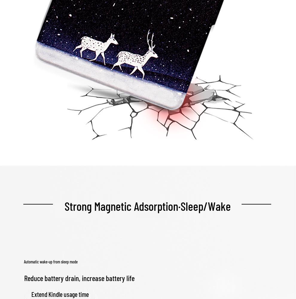 Handheld Protective Case for Kindle Paperwhite 3/2 – Slim Painted Shell with Hand Holder