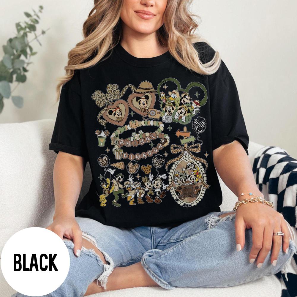 Vintage Coquette Bows and Friends Animal Kingdom Tshirt Lets Get Wild Shirt Safari Mode Family Safari Shirts