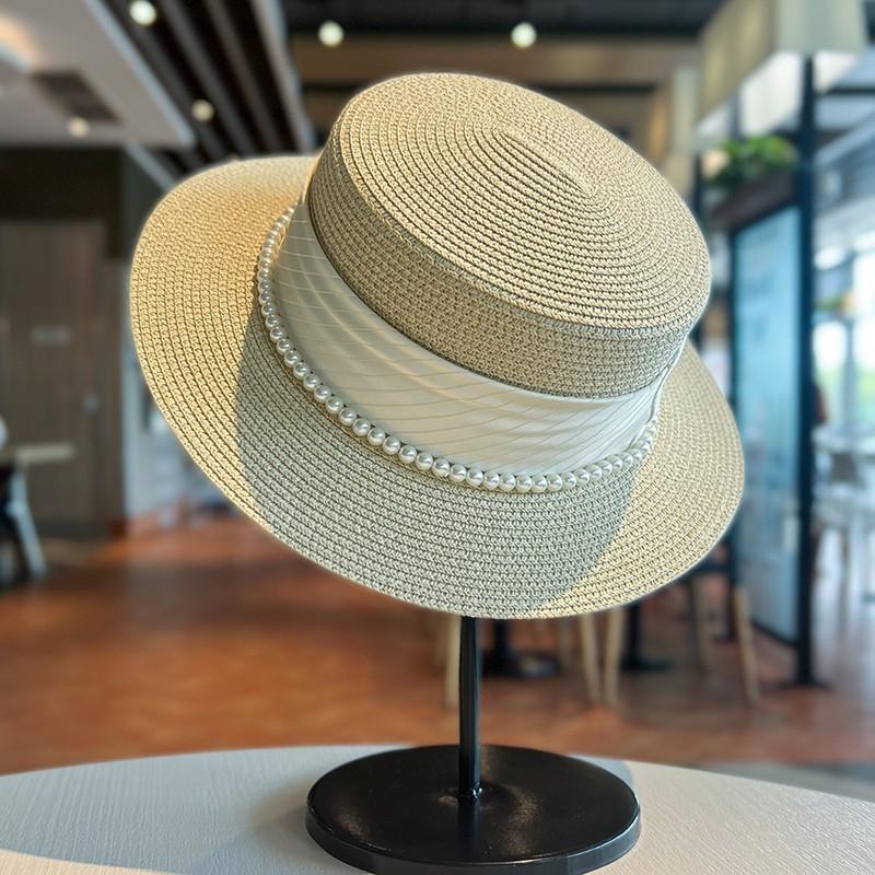 Seaside Beach Hat Lace Straw Hat Children Summer Visor Breathable Sunscreen Bucket Hat Vacation Style Straw Hat