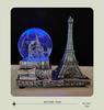Creative Luminous Eiffel Tower Snow Globe Music Box - Retro Desktop Decoration