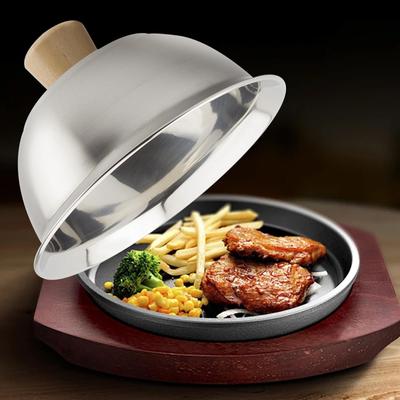 Burger Cover Cheese Melting Dome 8.66x2.56" Stainless Steel Basting Steaming for Grilling