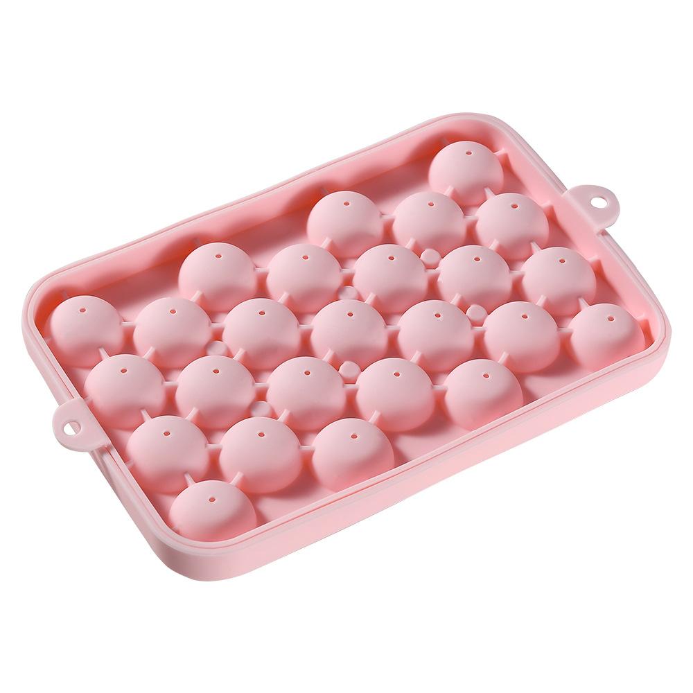 25 Grids Silicone Ice Grid Ball Ice Cube Mold with Cover Ice Storage Box Easy to Demould Ice Making Bar Home Party Kitchen Tools