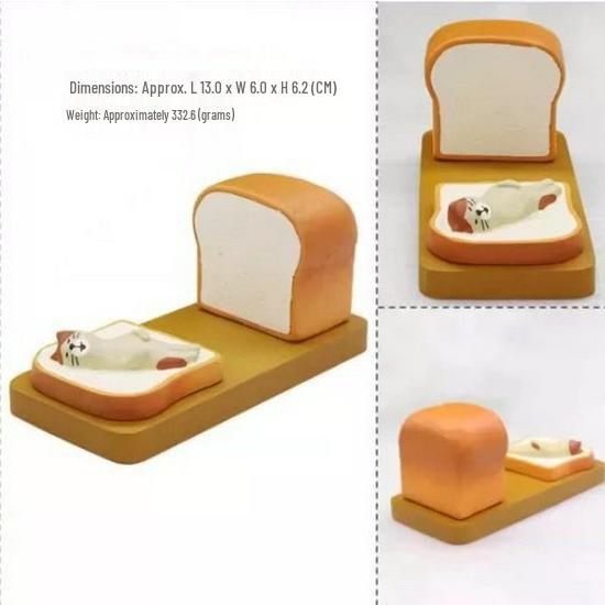 Japanese Three-Color Cat Phone Holder Resin Miniature Ornament