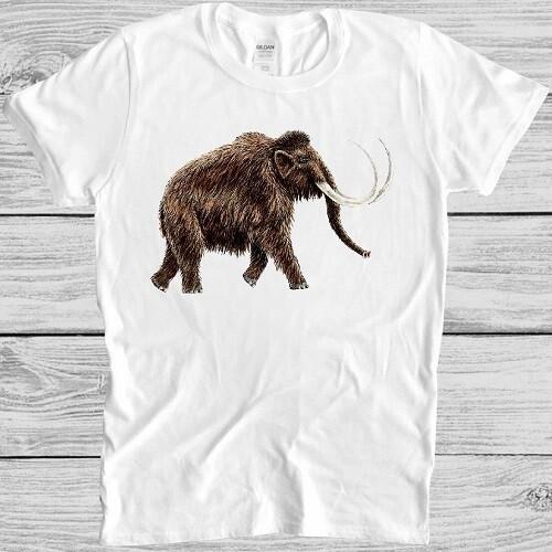 Big Woolly Mammoth T Shirt Elephant Dinosaur Cute Animal Park Cool Gift Tee M126 S