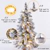 Tabletop Xmas Tree with Light PVC Snow Flocked Mini Artificial Xmas Tree for Home Holiday Decoration