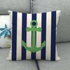 Minimalist Style Anchor For Boats Digital Printing Short Plush Pillow Covers For Car Sofa Office Cushion Cover Home Goods