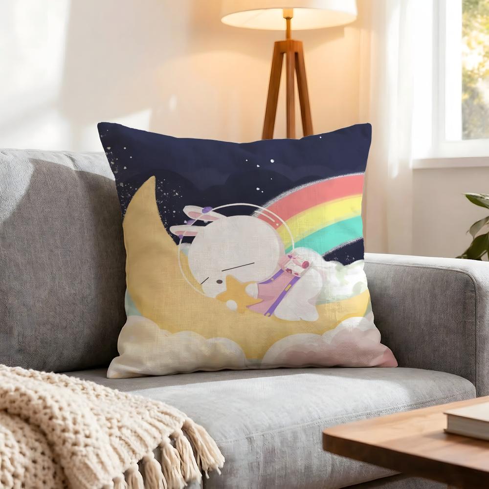 Character Mashimaro Cushion Cover 1Pcs Decorative Covers Soft Cushion Case For Sofa Couch Decor 40X40 45X45 Pillowcases